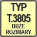 Piktogram - Typ: T.3805-DUŻE
